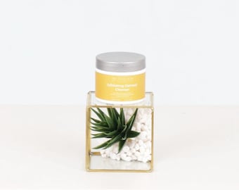 Limpiador exfoliante suave de avena para piel seca y sensible.