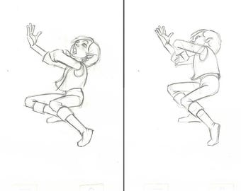 Taran-2 Original Production Disney Drawings from the Black Cauldron (1985)