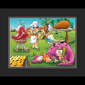 Flintstones - Heatout - Fine Art Framed Limited Edition Giclée