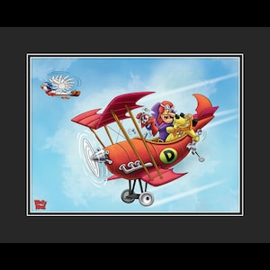 Dastardly and Muttley- Fine Art Giclee - Framed