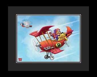 Dastardly and Muttley- Fine Art Giclee - Framed