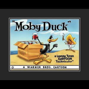 Moby Duck - Speedy Gonzales and Daffy Duck - Fine Art Framed Limited Edition Giclee
