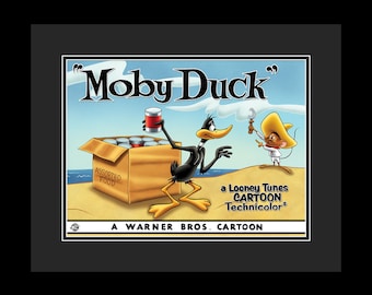 Moby Duck - Speedy Gonzales and Daffy Duck - Fine Art Framed Limited Edition Giclee