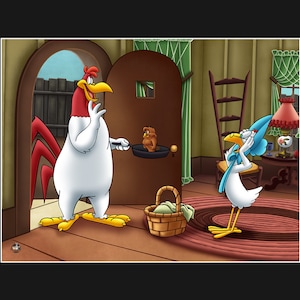 Warner Bros. - Foghorn Serving Henry - Fine Art LE Giclee