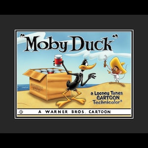 Moby Duck - Framed Warner Bros. Fine Art Giclee - Sylvester and Speedy Gonzales