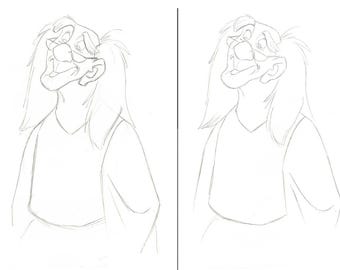 Dalben-2 Original Production Disney Drawings from the Black Cauldron (1985)