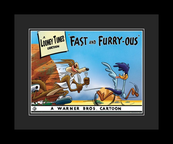 Wile Coyote Road Runner -fast and Furry-ous Fine Art Giclee