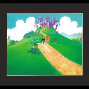 Barney Rubble und Fred Flintstone - Original Produktion Cel Framed