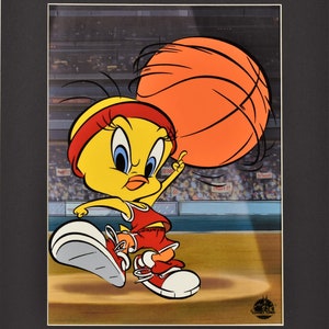 Tweety Bird - Basketball Matted Sericel- Warner Bros.