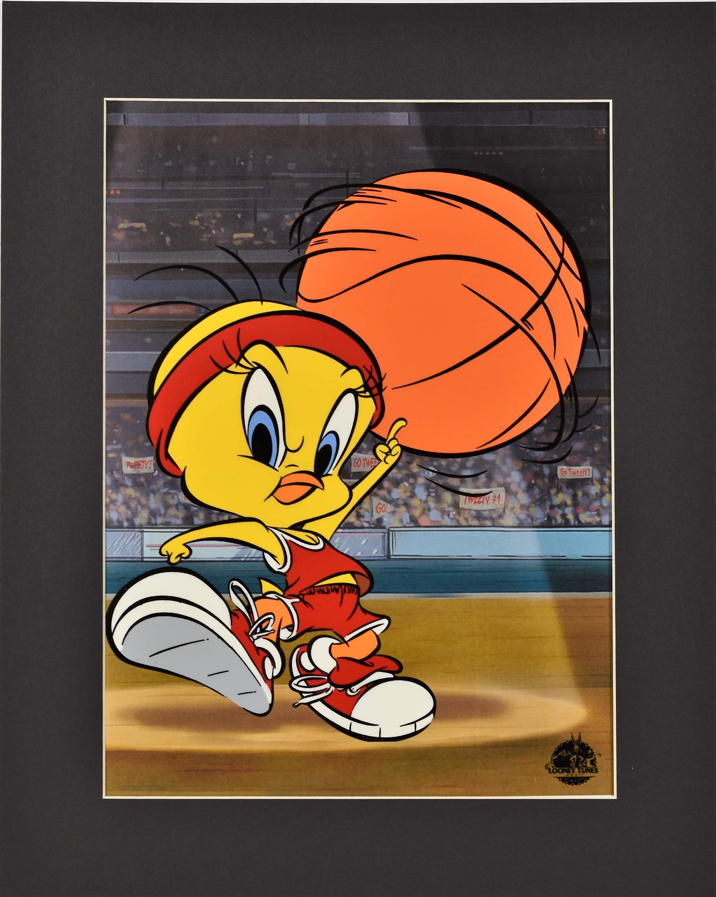 りく　⭐️HTC ⭐️オーバーレイピーナッツ⭐️ブラス⭐️イエローストーン⭐️32 Tweety Bird - Basketball Matted Sericel- Warner Bros. - Etsy