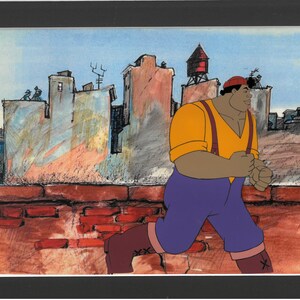 Fat Albert Original Production Cel with lithograph background - Matted