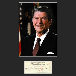 Ronald Reagan- Fuji Crystal Archival Photograph with Reproduction Check- Matted