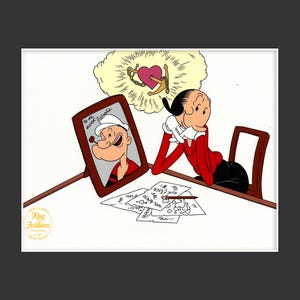 Popeye and Olive Oyl King Features Sericel-Matted