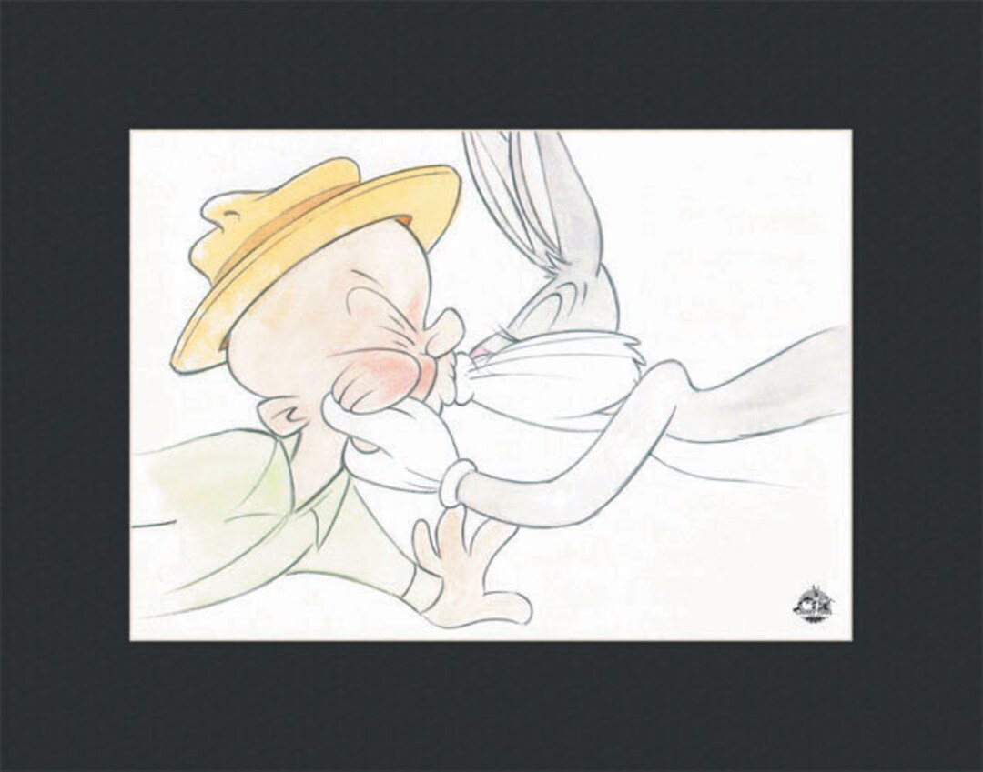 Elmer Insect Bugs Kissing Elmer - L.E. Water Color Lithograph Matted - Etsy