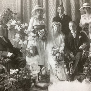 Prachtige vintage trouwfoto&#39;s uit het Edwardiaanse tijdperk.