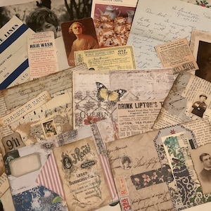 Pretty pockets (x2) full of original vintage ephemera, from 1930’s onwards. Lovely gift.