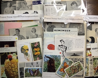 Vintage Collage Paper Pack full of original pieces from England and Great Britain. 1930’s onwards.