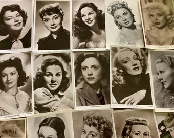 Hollywood Actresses. 25 glamorous images of a bygone era. Set 1.