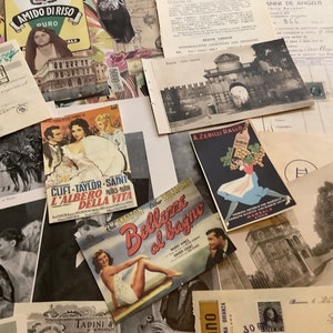 Vintage italienisches Ephemera Paper Pack, Originalteile (ab 1930er Jahre). Tolle Ergänzung für verschiedene Projekte wie Urlaubsjournale