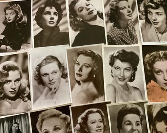 Hollywood-actrices. 24 glamoureuze afbeeldingen uit vervlogen tijden. Reeks 2.