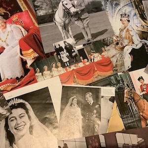 La regina Elisabetta II e la sua famiglia: deliziosa selezione di oggetti effimeri reali vintage
