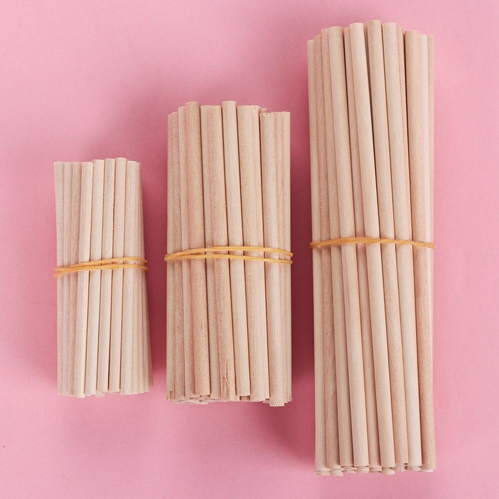 50pcs 80/100/150/mm Round Pine Wooden Rods Sticks Premium Etsy