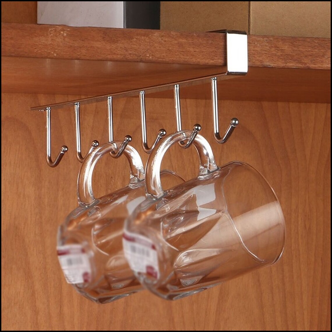 Iron 6 Hooks Cup Holder Hanging Bathroom Hanger Kitchen Etsy