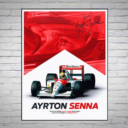 Ayrton Senna F1 World Champion Signed Poster A4 - Etsy