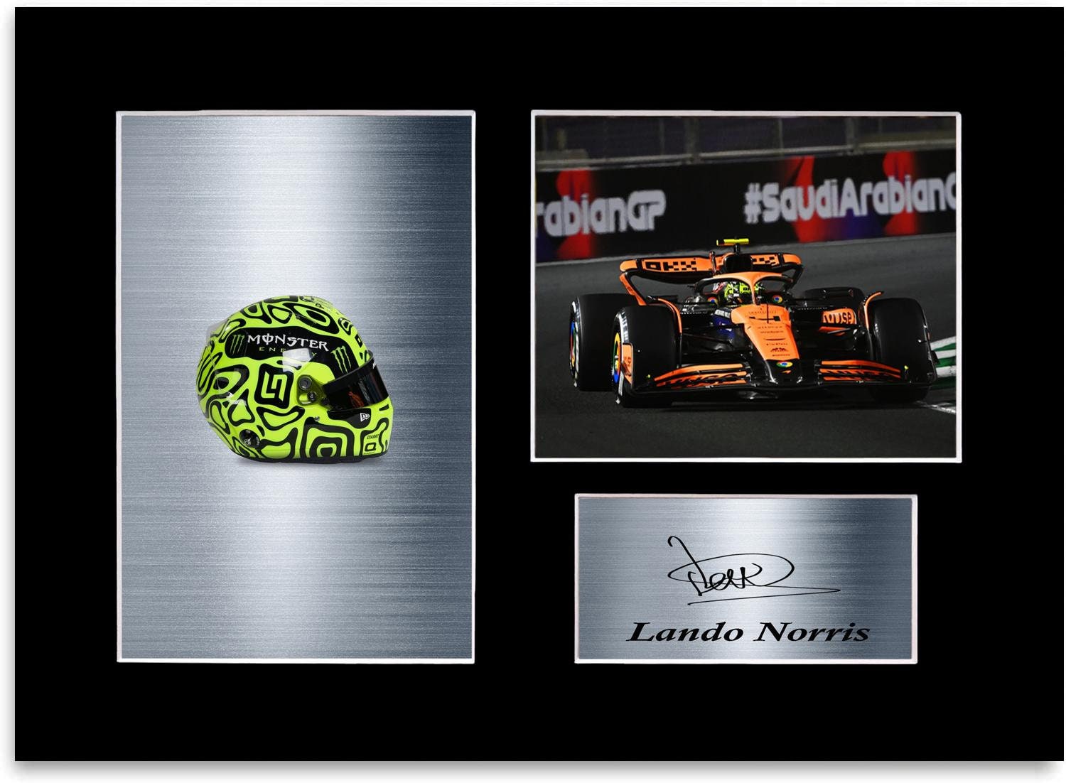 Photo Collector F1 Monture A4 Photo Signée Lando Norris F1 2024 Photo Collector F1 Monture A4 Photo Signée Lando Norris F1 2024