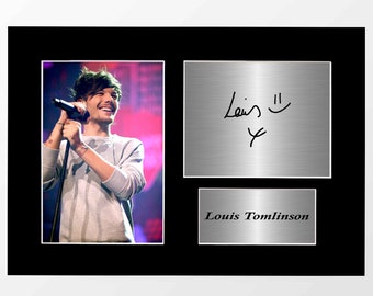 Louis Tomlinson Signed Autograph Photo Display Mount Gift A4 - Etsy