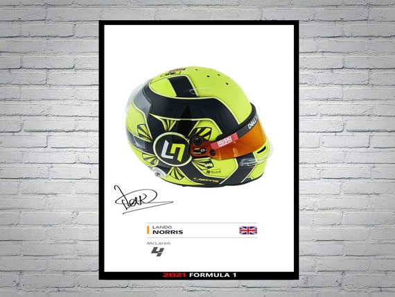 Lando Norris Formula 1 2021 Casco Firmato Poster A4 | Etsy Italia