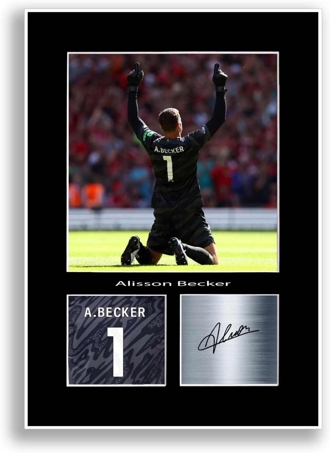 Alisson Becker Football Player Poster Signed Print Photo A4 Wall Art ...