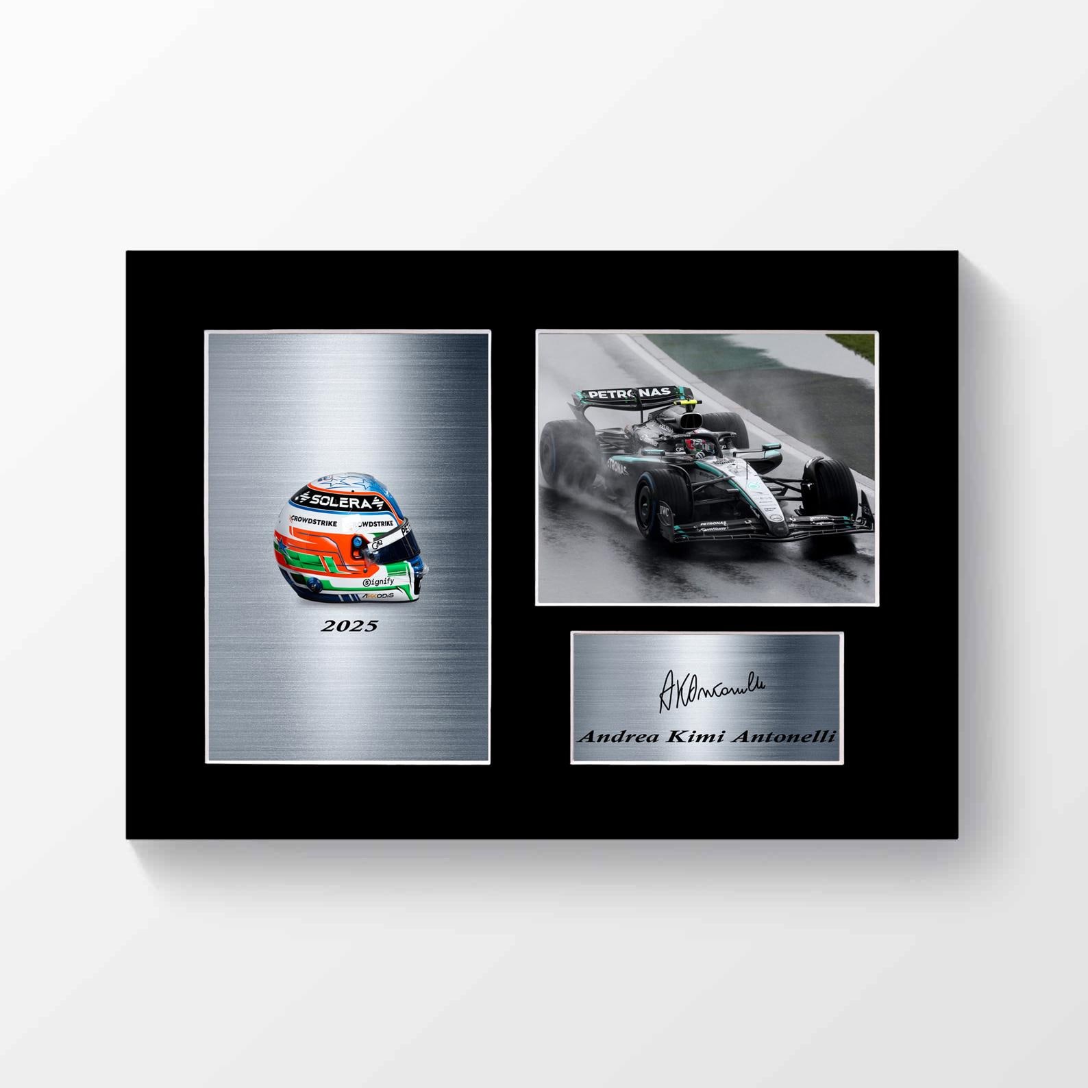 Affiche A4 Dédicacée Andrea Kimi Antonelli - Cadeau Fan F1 2025 - Neuve