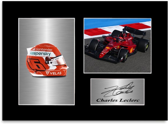 Zephy Charles Leclerc F1 Ferrari Race Poster numéro 16, casque On and Off A2