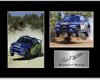 Richard Burns World Rally Champion 2001 Signed Autograph Photo Display Mount Gift A4