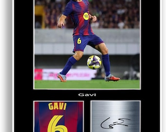 Gavi Football Player Poster Signed Print Photo A4 Wall Art Gift Idea