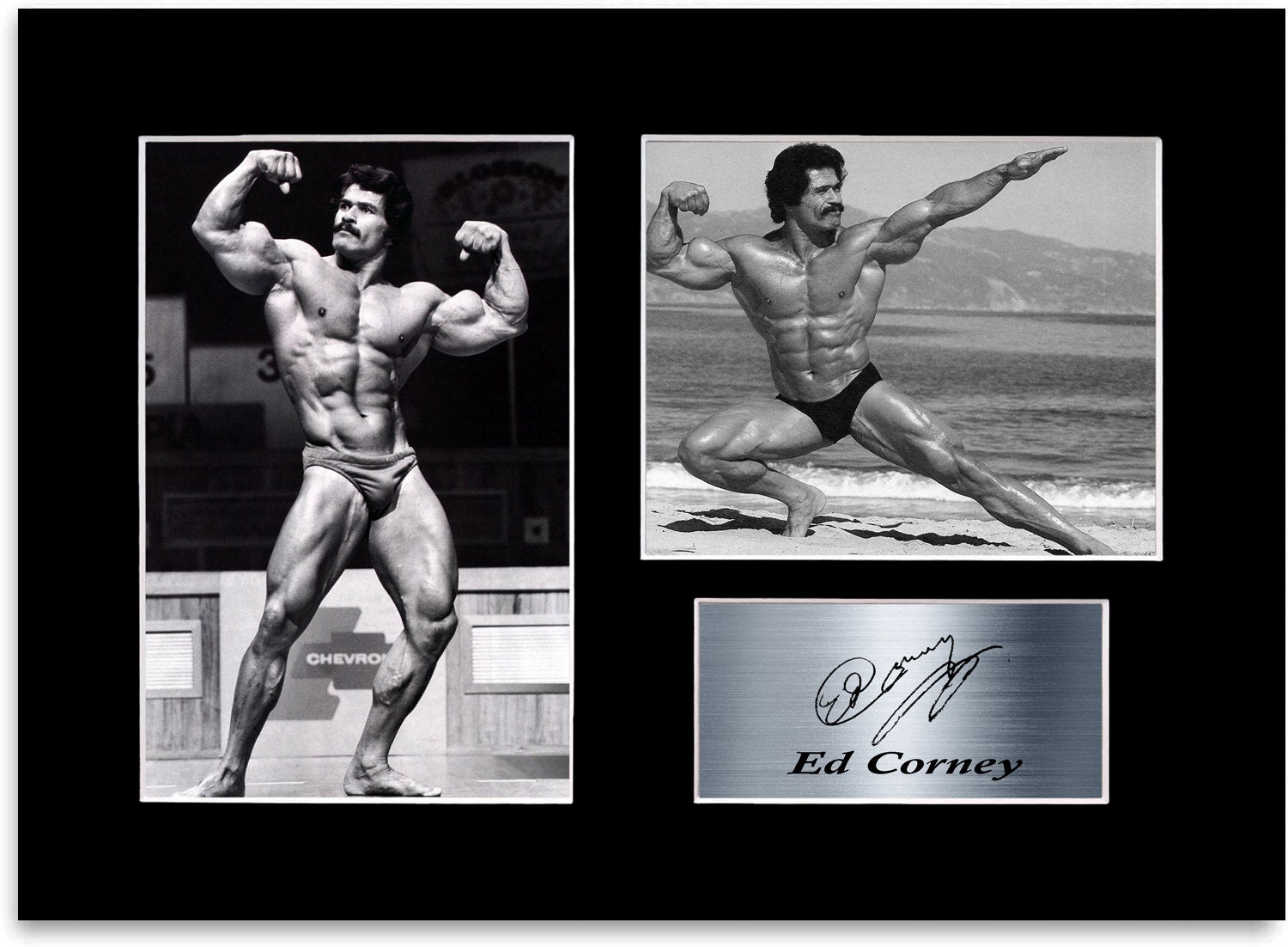 Ed Corney Bodybuilder Gym Motivational Poster Signed Photo Display Mount A4