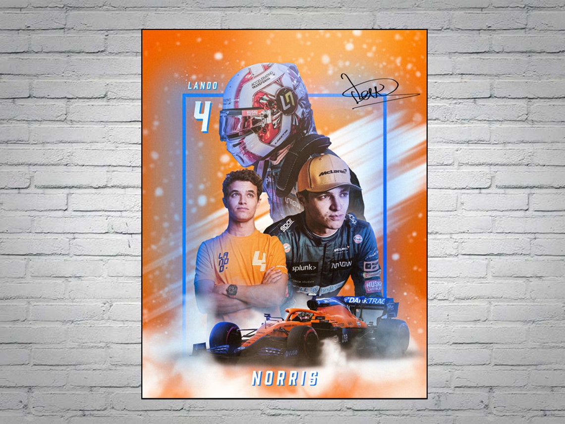 Lando Norris Autographe Photo Autographe Signée Lando Norris 2024