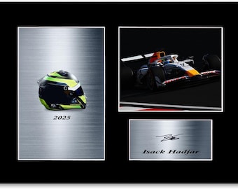 Isack Hadjar 2025 Signed Photo Display Mount A4 Poster