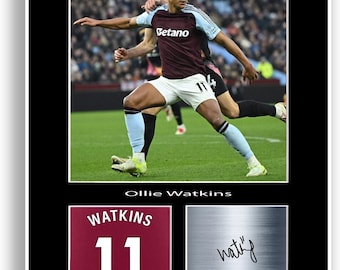 Ollie Watkins Football Player Poster Signed Print Photo A4 Wall Art