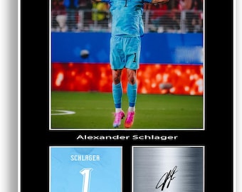 Alexander Schlager Austria 2026 Football Player Poster Signed Print Photo A4 Wall Art Gift Idea