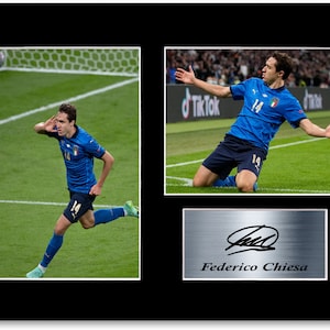 Federico Chiesa Football Player Italy A4 Printed Signed Autograph Photo Display Mount Poster