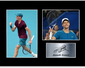 Jannik Sinner Tennis Player signiertes Autogramm-Foto-Poster
