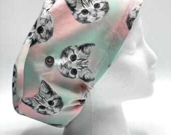 Cat Ear Scrub Hat - Etsy