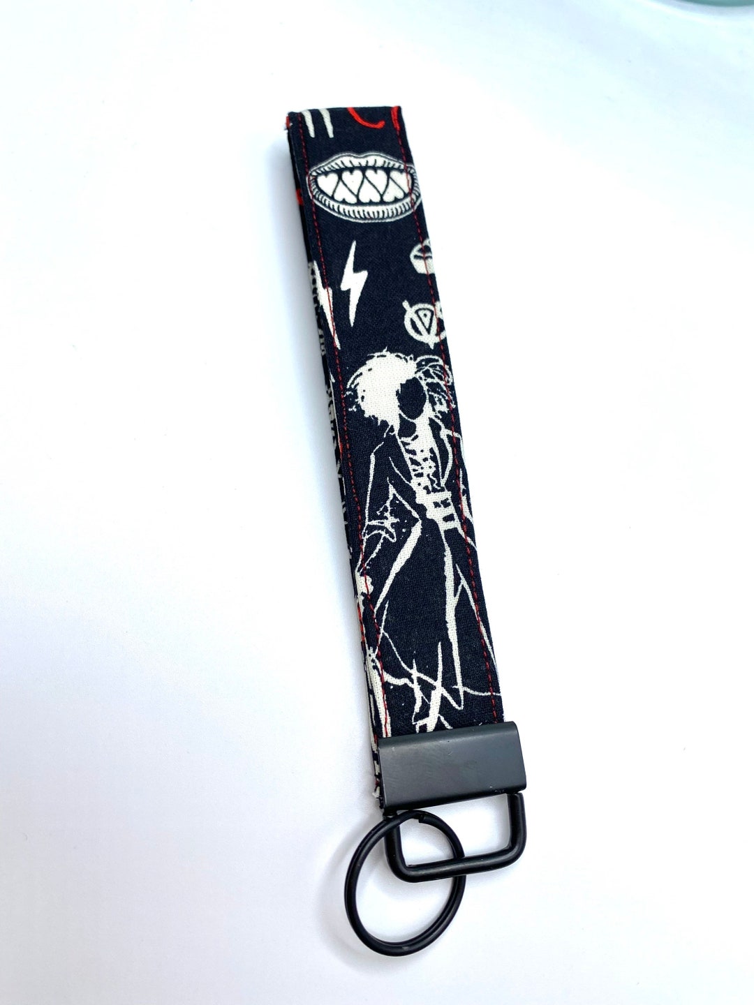 Cruella Wristlet Keychain, Unisex Keychain, Modern Key Fob Wristlet
