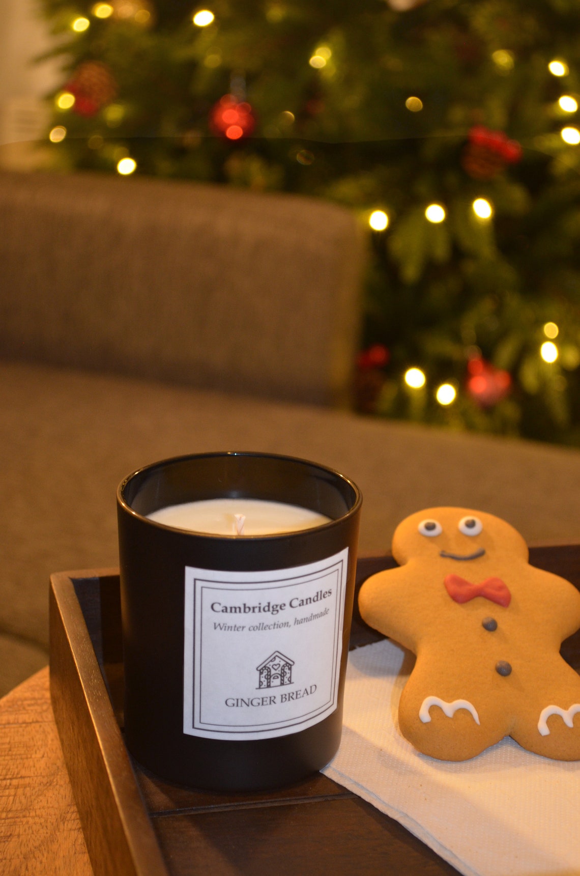 Candle Gingerbread/Xmas tree and other scent choices Etsy