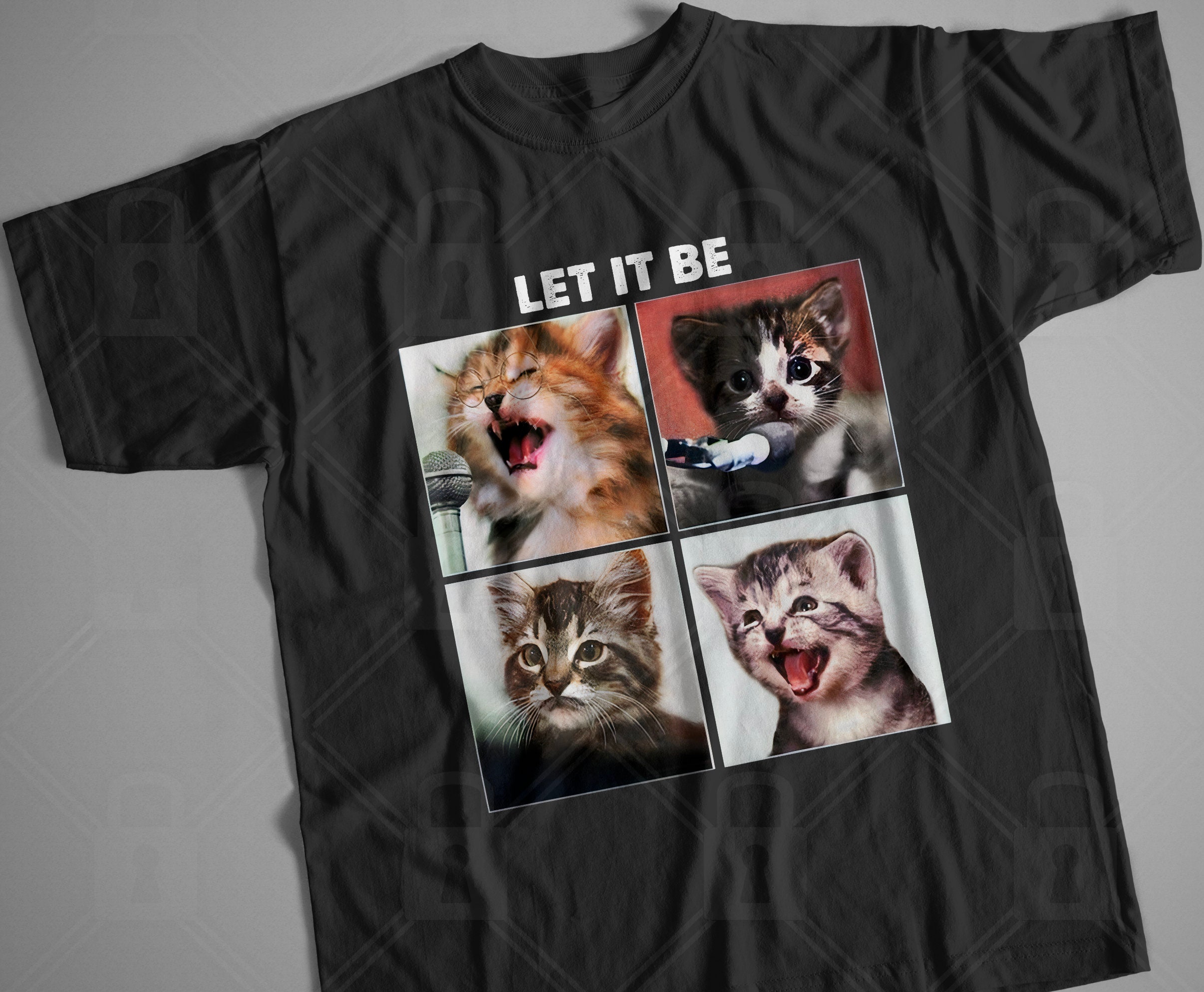 Let It Be Cat Shirt Funny Cats The Beatles TShirt The Etsy