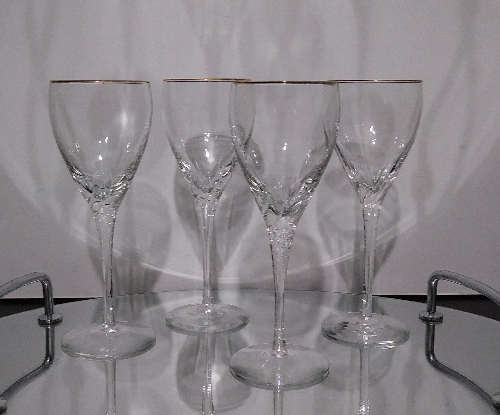 Lenox Encore Gold Rim Elegant Wine Glass Set Of 4 Etsy