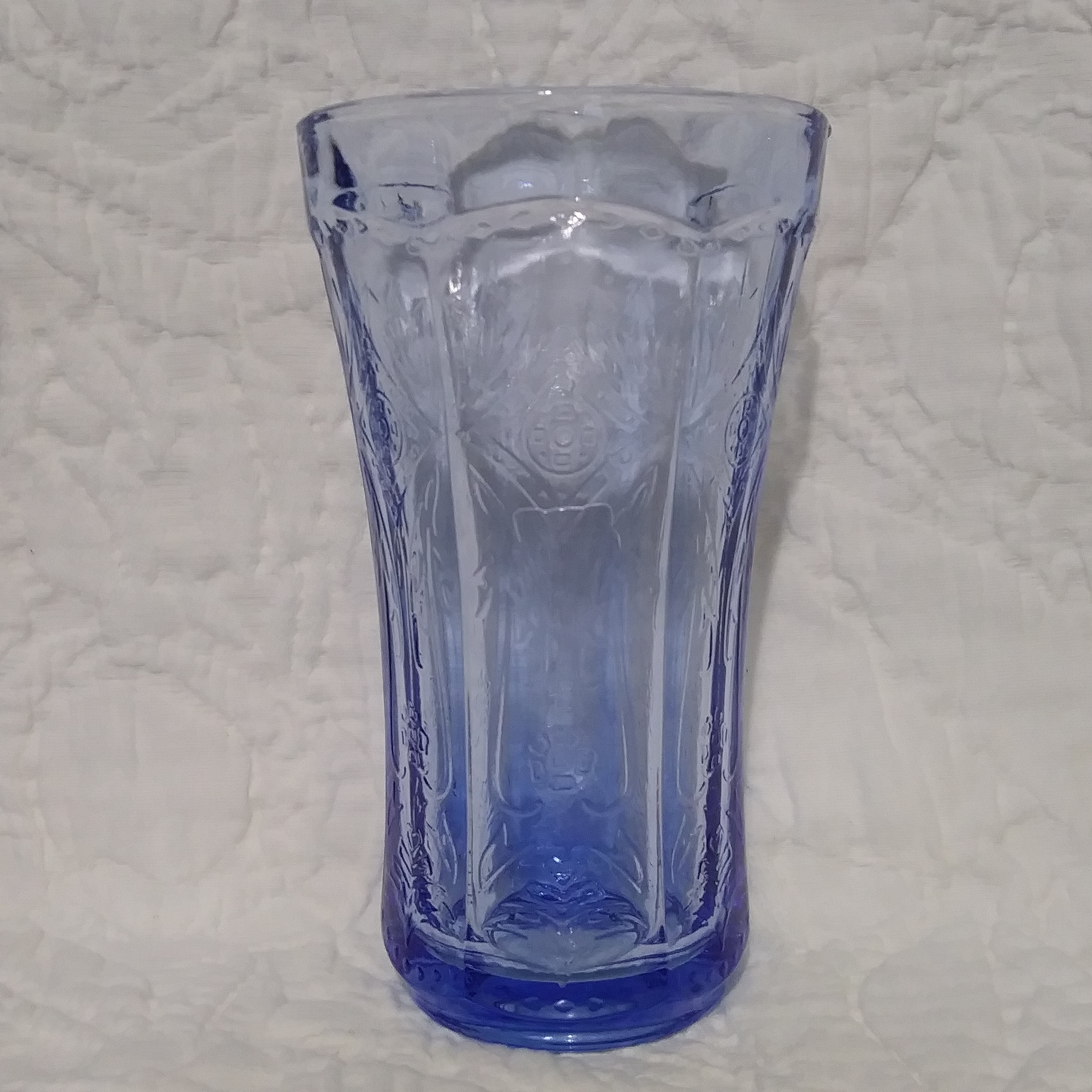 Details about   Indiana Glass Recollection 1982 Blue Flat Tumbler 6 3/8" Tall 