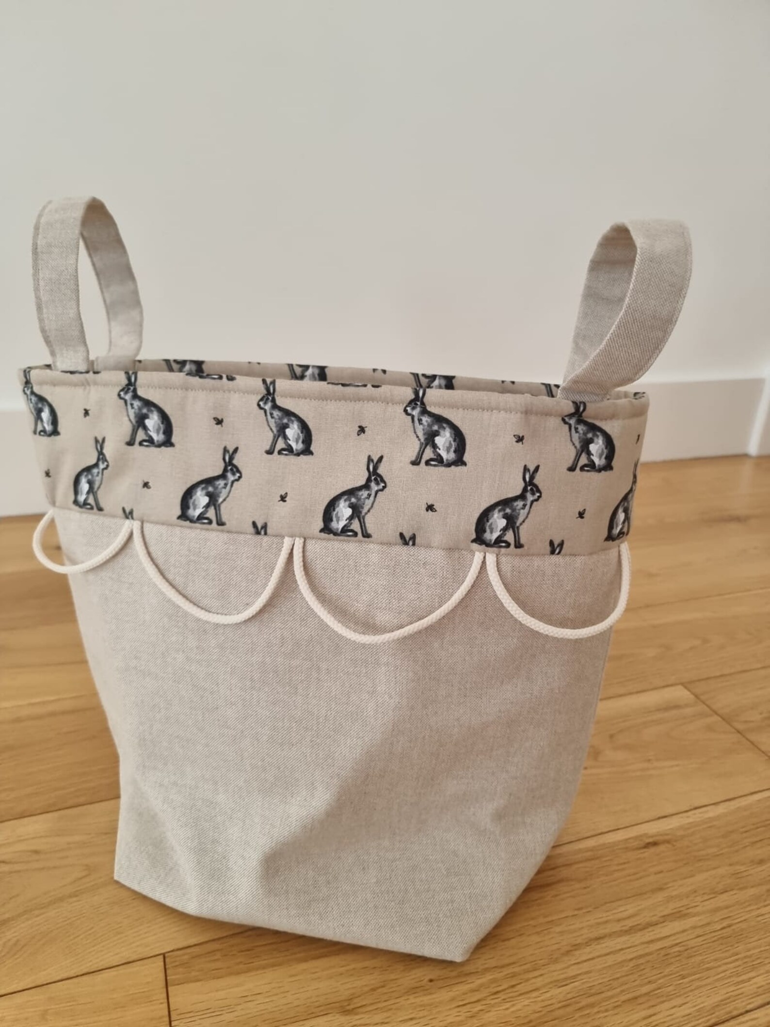 Linen look storage bag Etsy